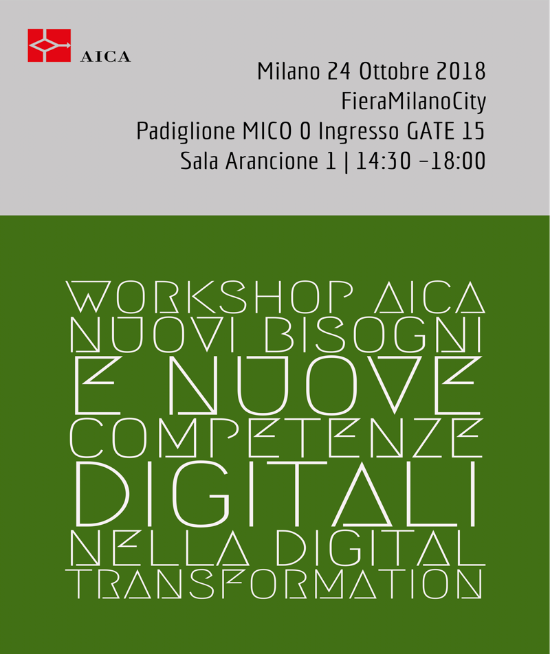 Logo Workshop AICA Competenze Digitali Fiera MI 24 10 2018