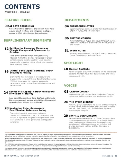 Index Issa Journal Luglio Agosto 2024