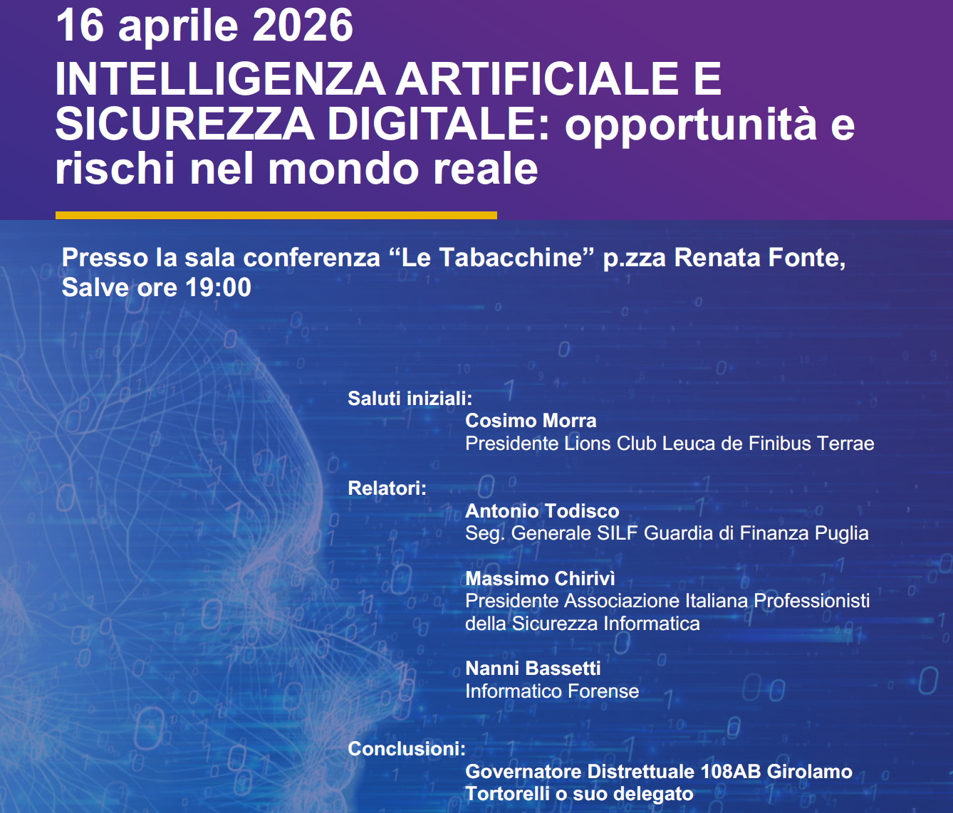 Convegno su Intelligenza Artificiale e Sicurezza Digitale