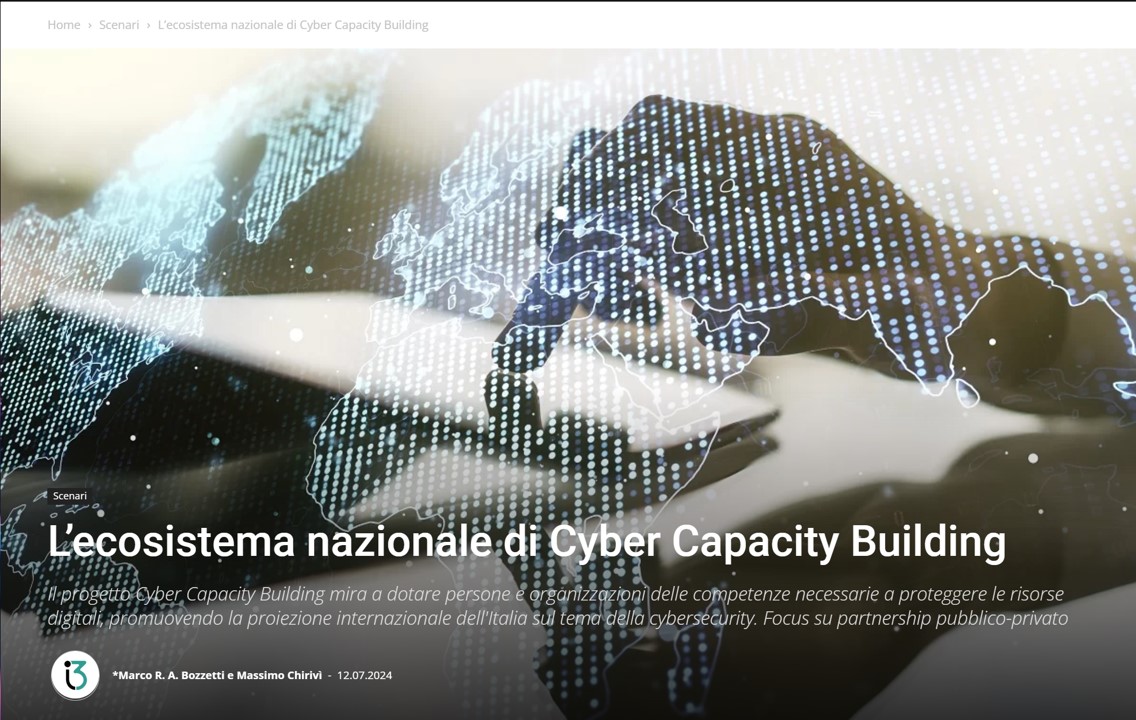 Articolo AIPSI "L’ecosistema nazionale di Cyber Capacity Building"